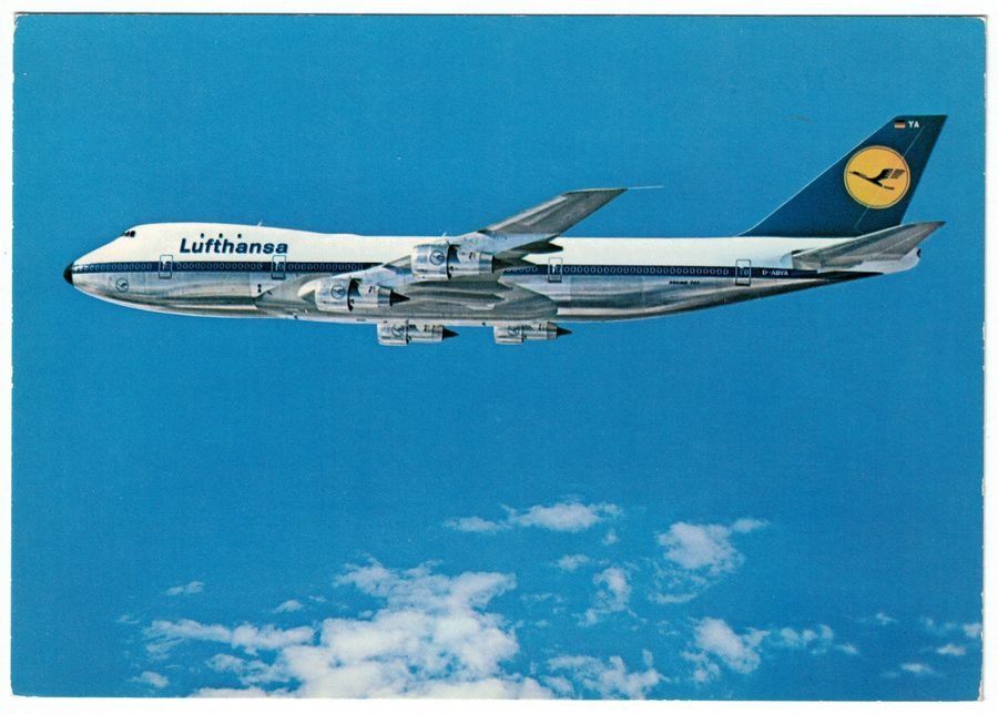 Cartoline postali: Boeing 747 Jet Lufthansa – Usato da Frauenfeld venduto da POML