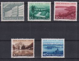 O67) Satz Pro Patria 1955, mit Gummi ohne Falz