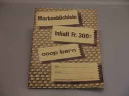 Coop Bern Markenbüchlein, Inhalt Fr. 300.-, Vintage Rarität