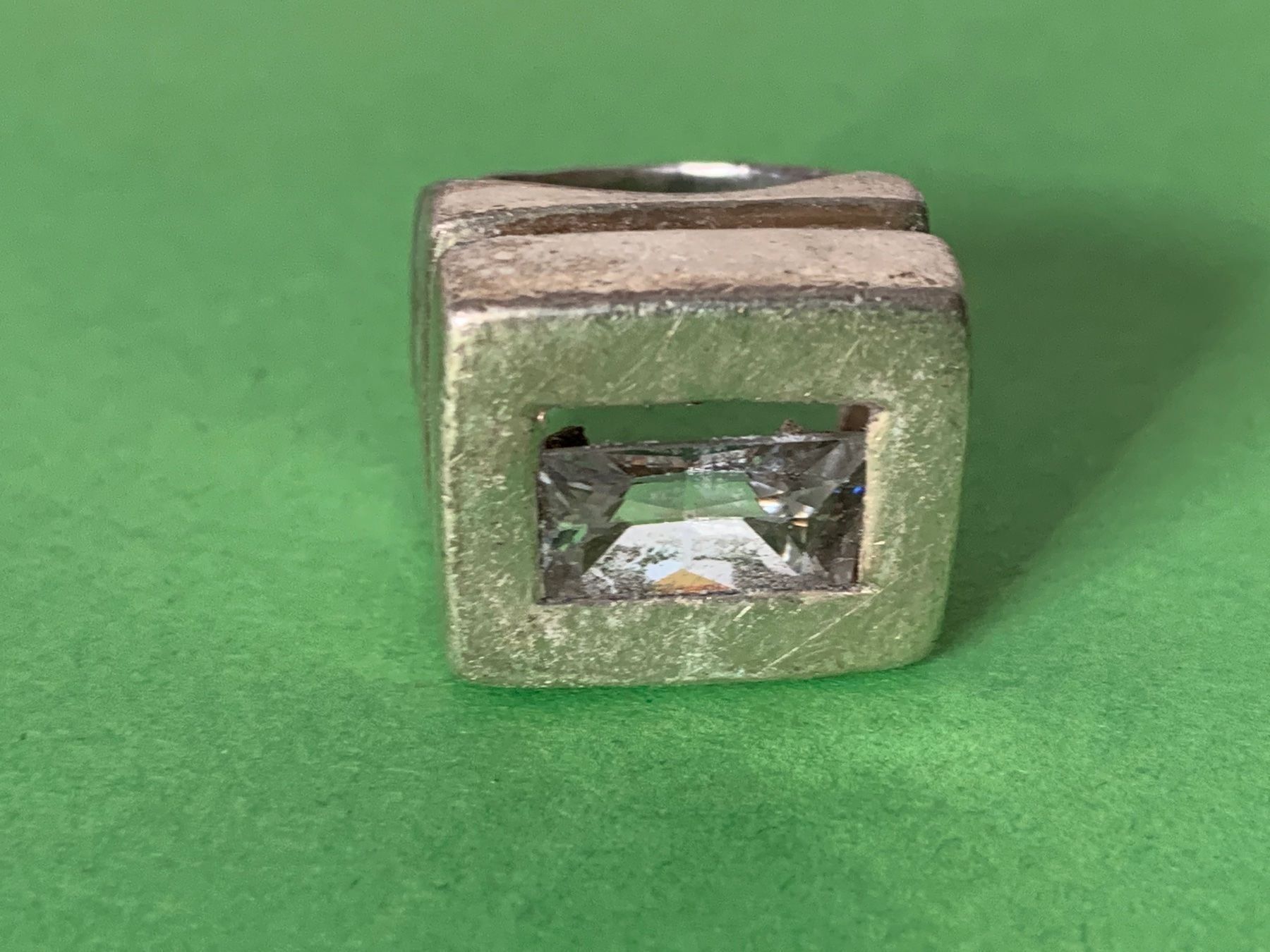 Anelli: Silberring rechteck designer (Rg 53) – Usato da Dittingen venduto da Bellevista 9