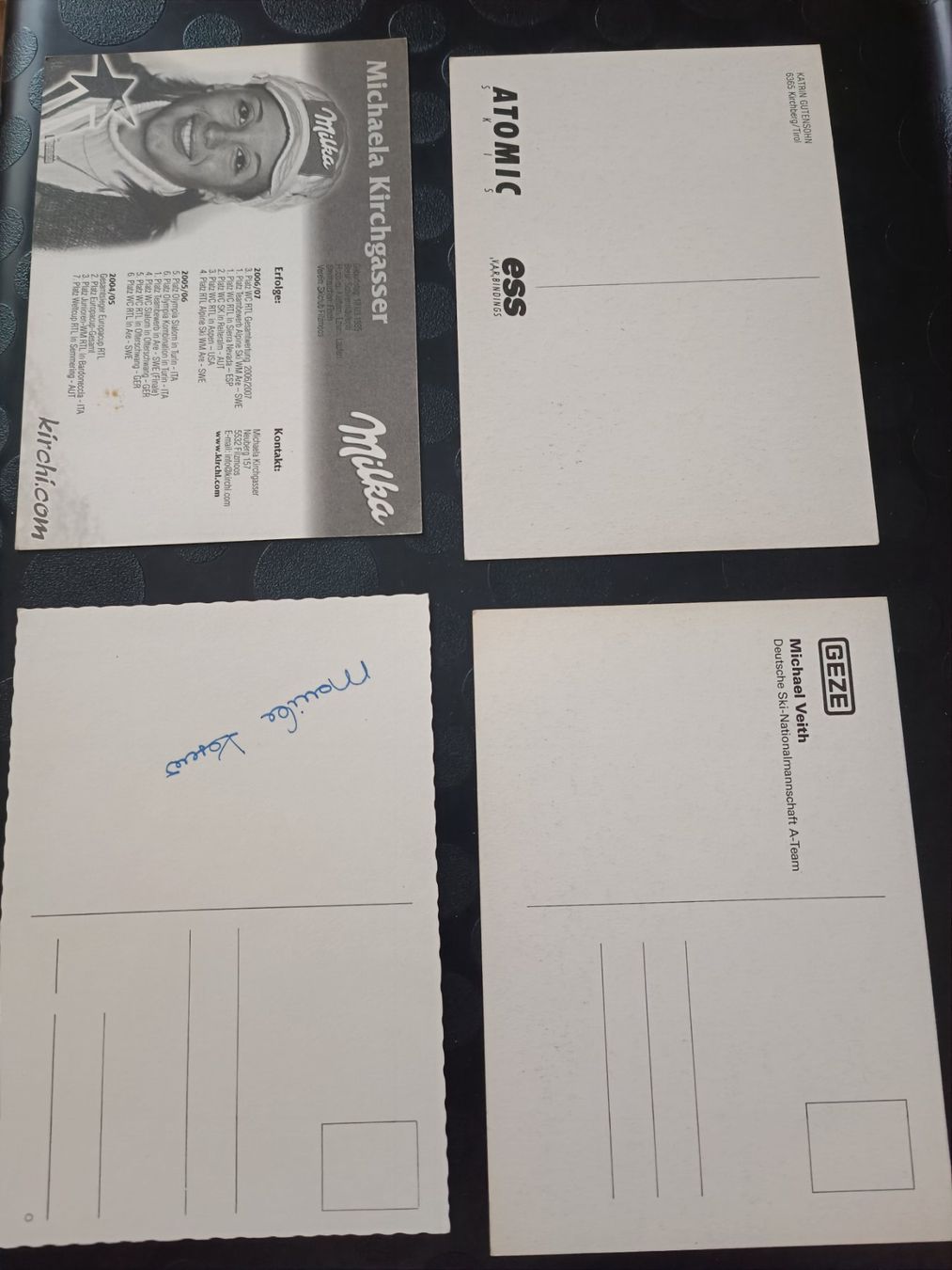 Autogramme: Ski Set - 4 signierte Autogrammkarte – Gebraucht aus Menziken von Artographs 1