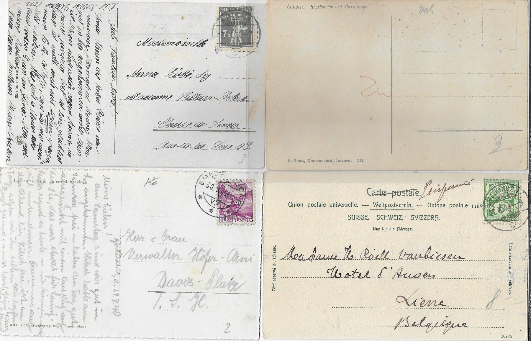 Cartoline postali: 4 AK Luzern – Usato da Ettingen venduto da Kartenplanet 1
