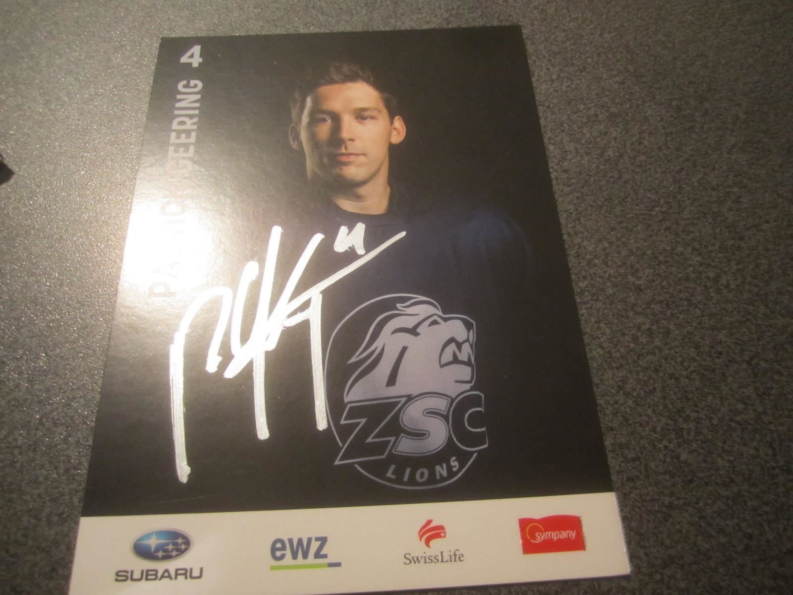 Autographes: ZSC Autogrammkarte 4 P. Geering 2015/2016 – D'occasion à Zürich par Motzkuh