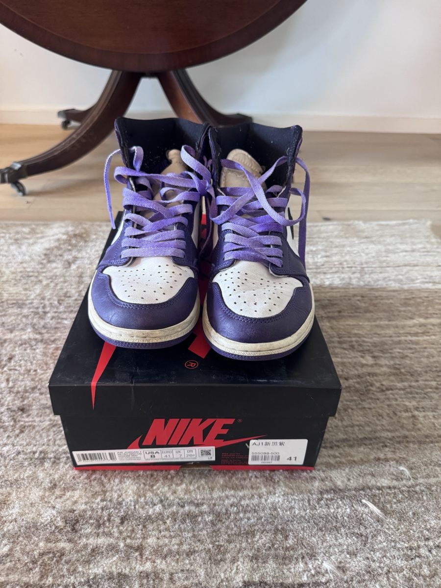 Jordan Scarpe da uomo: Baskets Jordan 1 violettes avec boîte, taille 41, parfaites  – Usato da satigny venduto da tri_kp2c 3