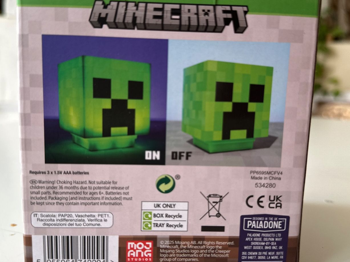 Lampade: Minecraft Creeper Nachtlicht Original verpackt – Nuovo e nell'imballaggio originale da Vaduz venduto da valeole 3