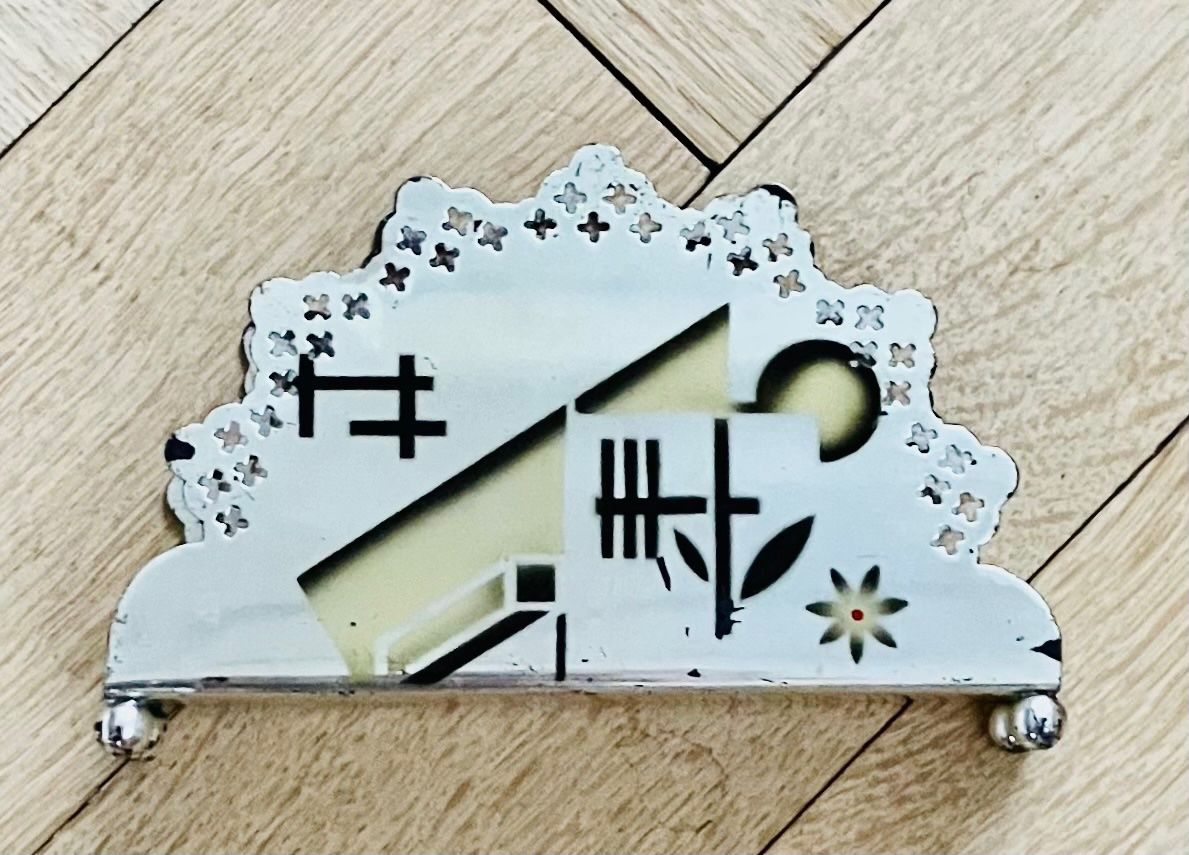 Supporti a parete: Vintage Serviettenhalter - Art Deco – Usato da Schaffhausen venduto da NinaRicardo
