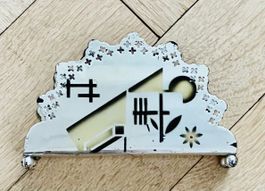 Schmucker Vintage Serviettenhalter - Art Deco
