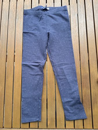 Leggings mit Goldtüpfli, Grösse 128