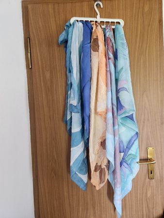Lots de 5 foulards soie légers et colorés