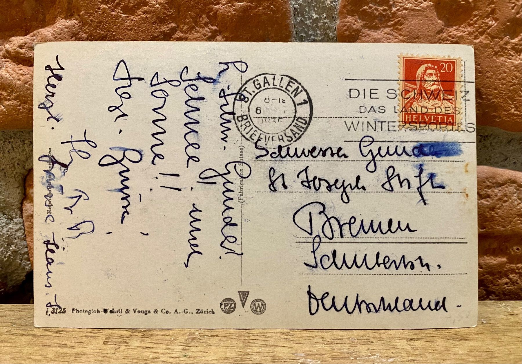 Cartoline postali: 1935 - ST. GALLEN gegen den Bodensee – Usato da Root venduto da ENGLAND-TREASURES 2