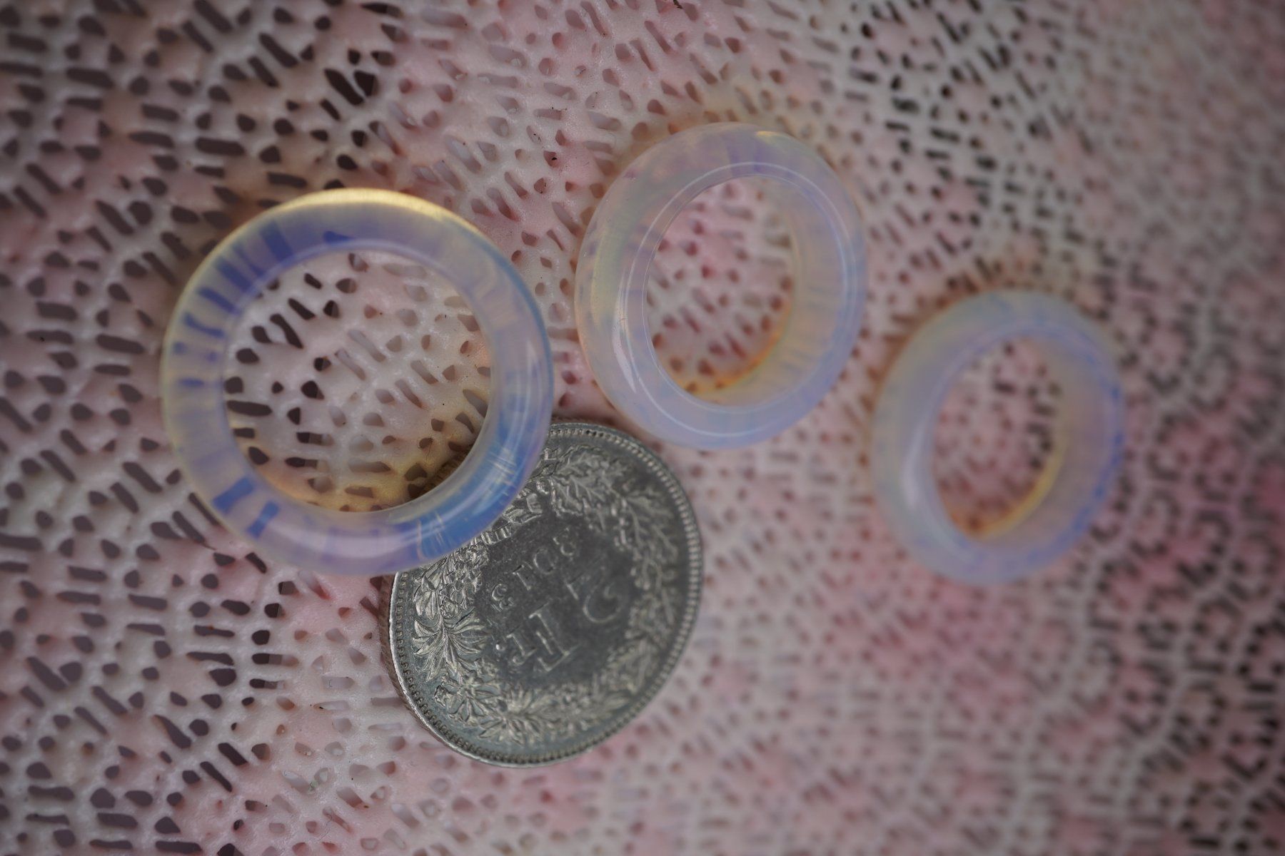 Anelli: *Opalit*      Glas Ringe  Gebot   Pro Stück – Nuovo e nell'imballaggio originale da Eschenbach venduto da Fengg 2