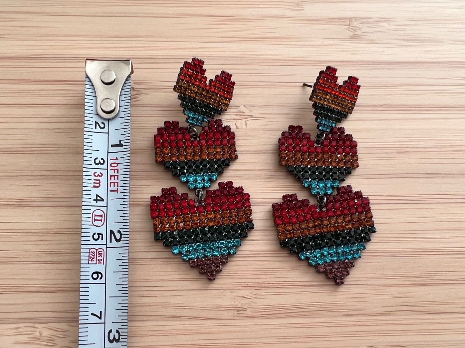 Orecchini pendenti & Orecchini a lobo: Multicolor heart drop earrings – Nuovo (secondo la descrizione) da Genève venduto da Ballpencase 2