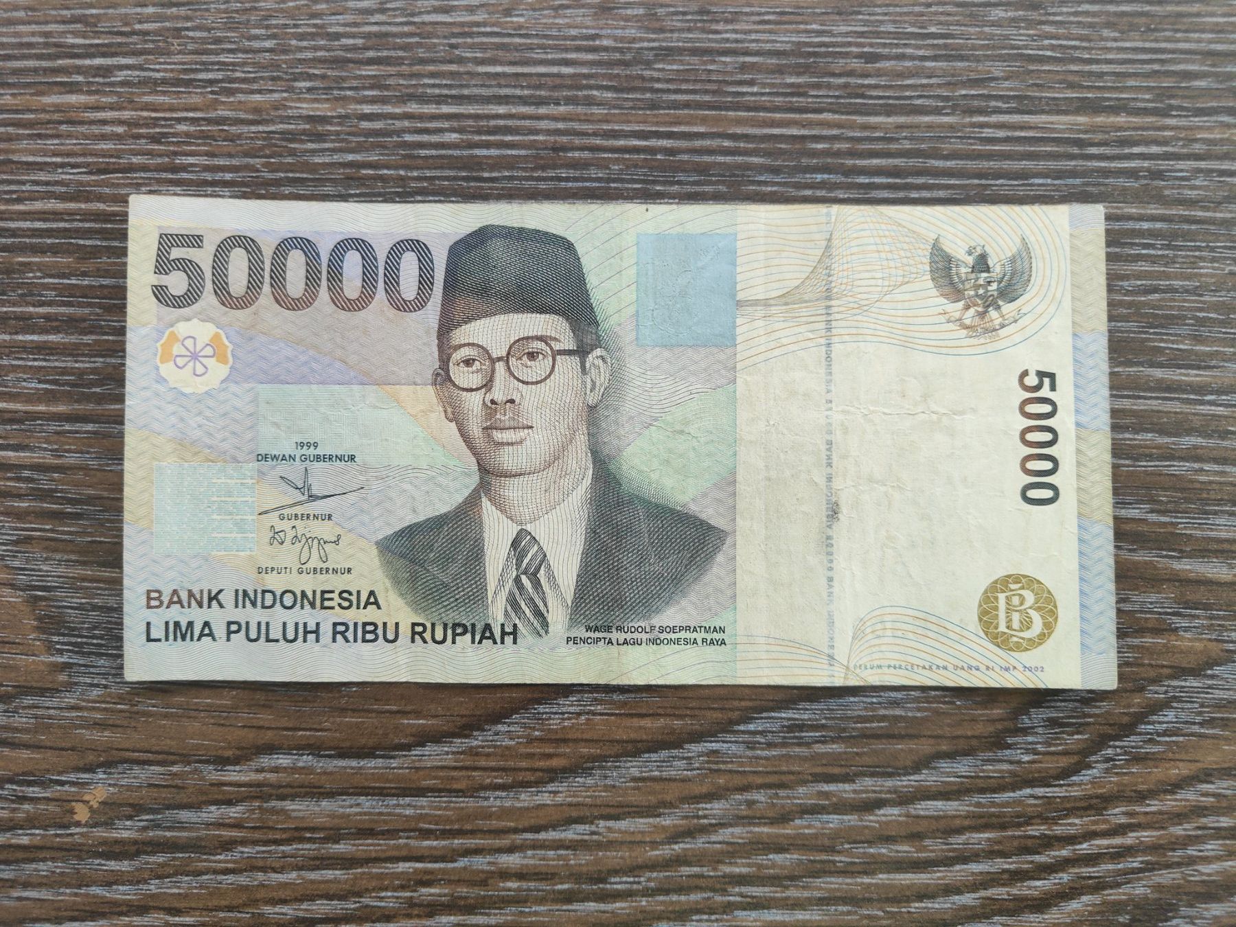 Banknoten: Indonesien 50'000 Rupiah 2002 !!!!! – Gebraucht aus Flaach von Lonzo99