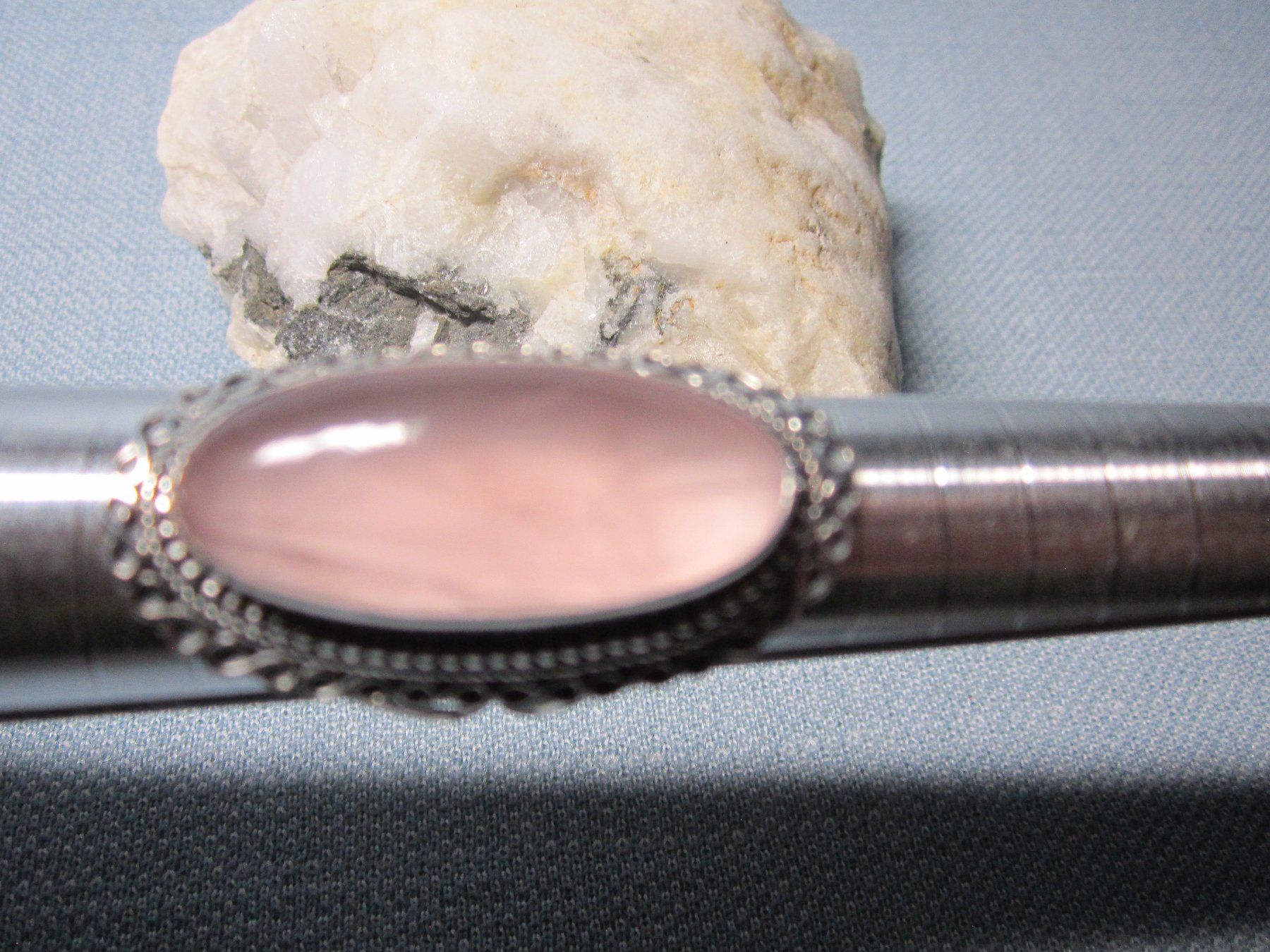 Ringe: orientalischer Silberring: Rosenquarz – Neu und originalverpackt aus Laax GR von krippenfiguren-laax 5