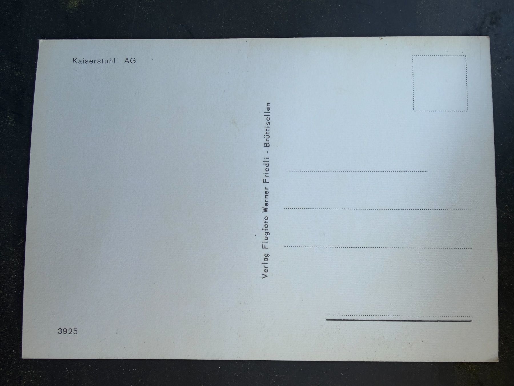 Cartoline postali: KAISERSTUHL AG -  Ansichtskarte – Usato da Tegerfelden venduto da siebenmacky 1