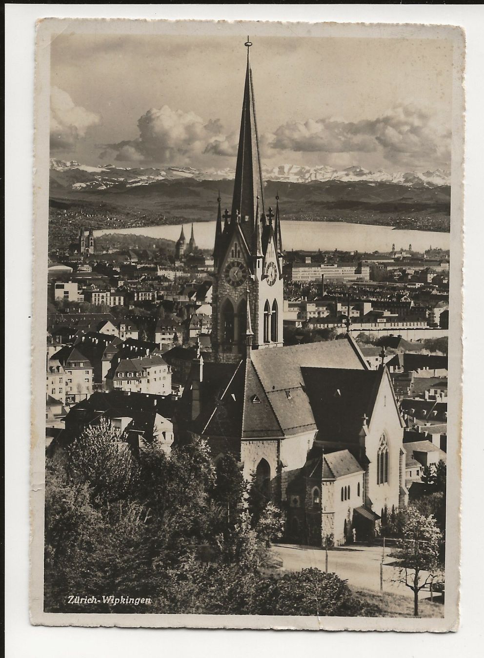 Ansichtskarten: AK 1937 Zürich-Wipkingen, Kirche – Gebraucht aus Greifensee von 315WDO