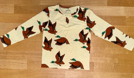 Langarmshirt von Mini Rodini mit Enten 128 Neu