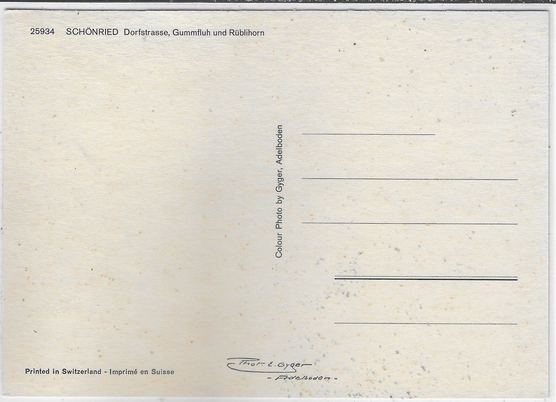 Cartoline postali: Schönried - Dorfstrasse – Usato da Ettingen venduto da Kartenplanet 1