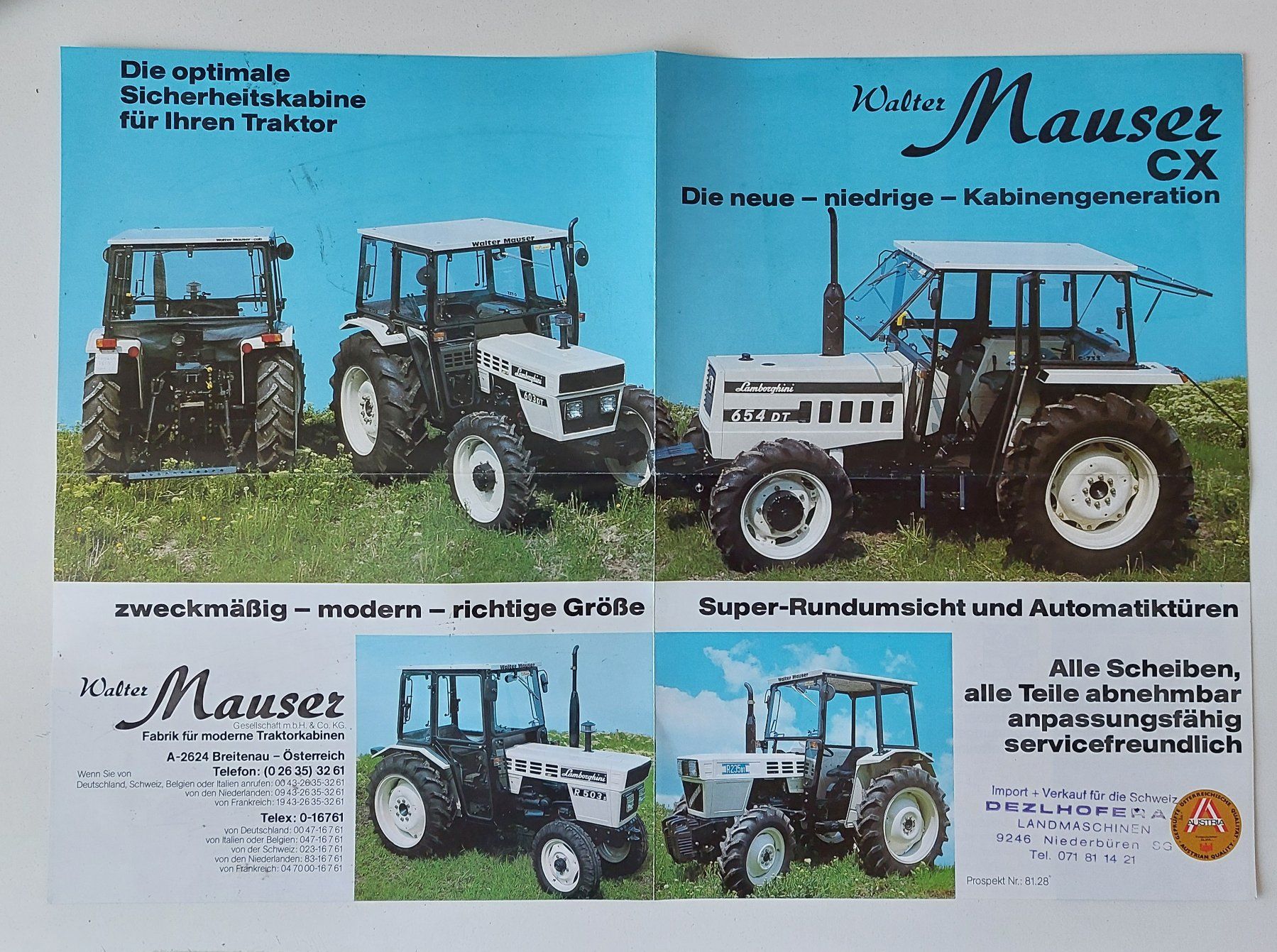 Lamborghini Documenti: Prospekt Mauser Traktor Lamborghini 654 DT – Usato da Schenkon venduto da Elbarto007