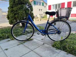 Cresta Citybike Damenvelo blau mit Korb guter Zustand