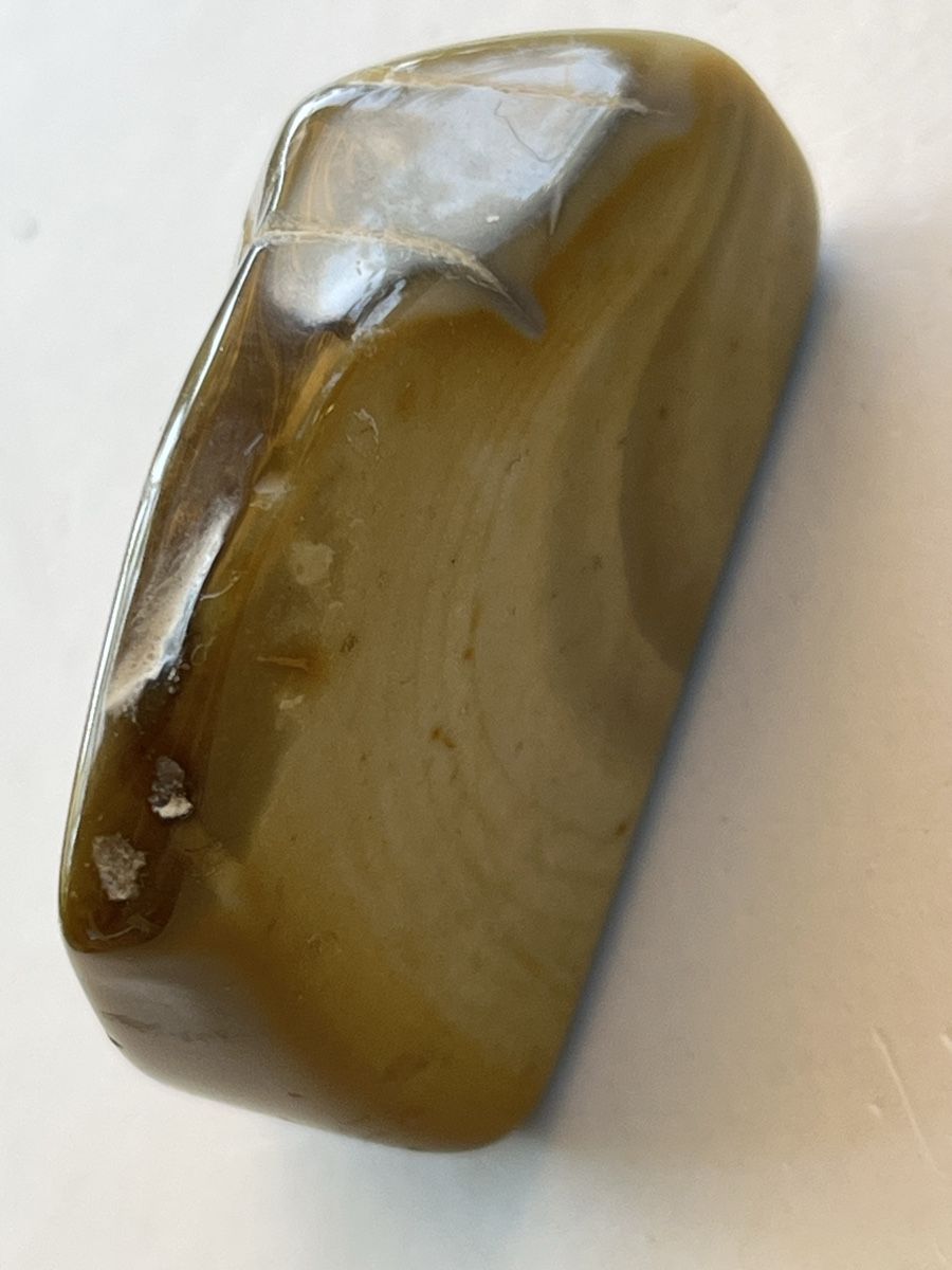 Minerali & Pietre curative: Rundum geschliffen und polierter Silex / Flint, gebohrt – Usato da Uster venduto da Arrayo 4