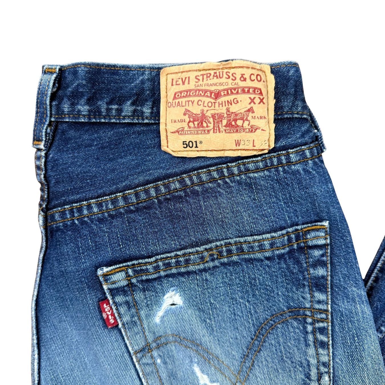 Levi's Jeans: Vintage Levi's 501 Patchwork Jeans  - M – Gebraucht aus Herisau von 1asupply 2