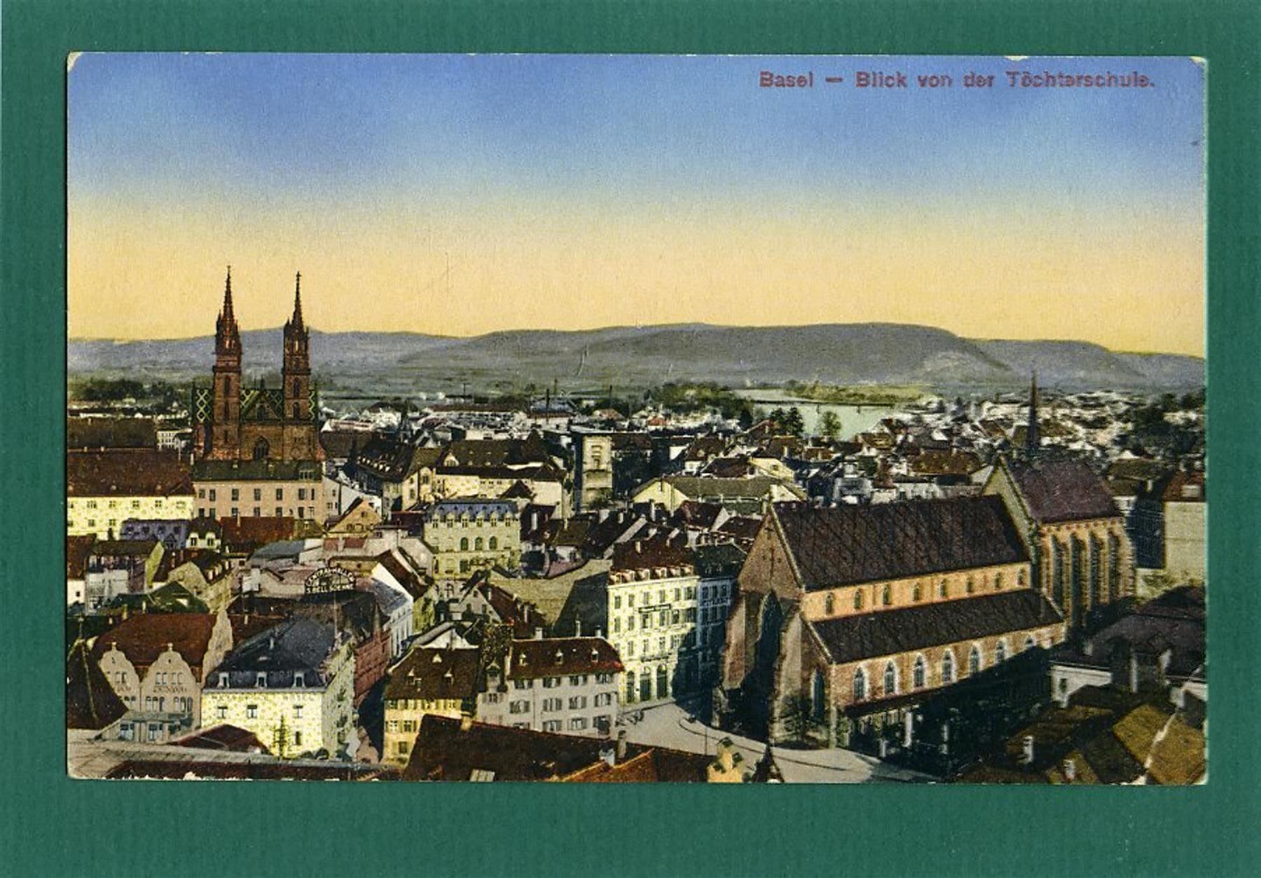 Cartes postales: Basel, Blick von der Töchterschule, ca. 1920, ungelaufen – D'occasion à Sargans par Hausi1951