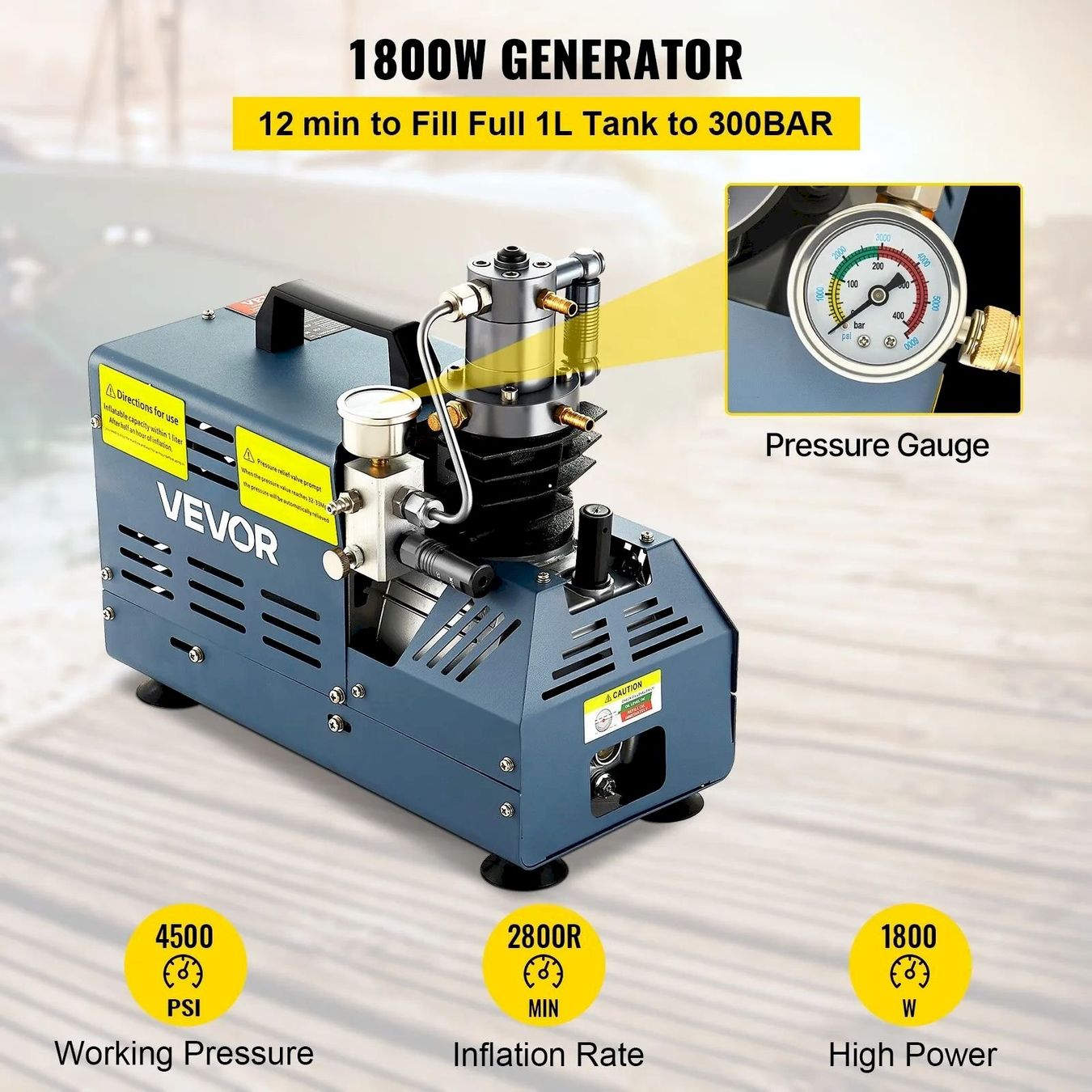 Compresseurs: Hochdruck Luftkompressor 1800W 300bar – Neuf avec emballage d'origine à Bottighofen par zaap 1