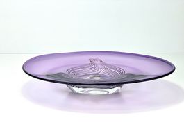 Vintage Neodymium Schale Glas - Signatur von ADAM JABLONSKI