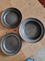 Three  antique 18th Century Swiss Pewter dishes 