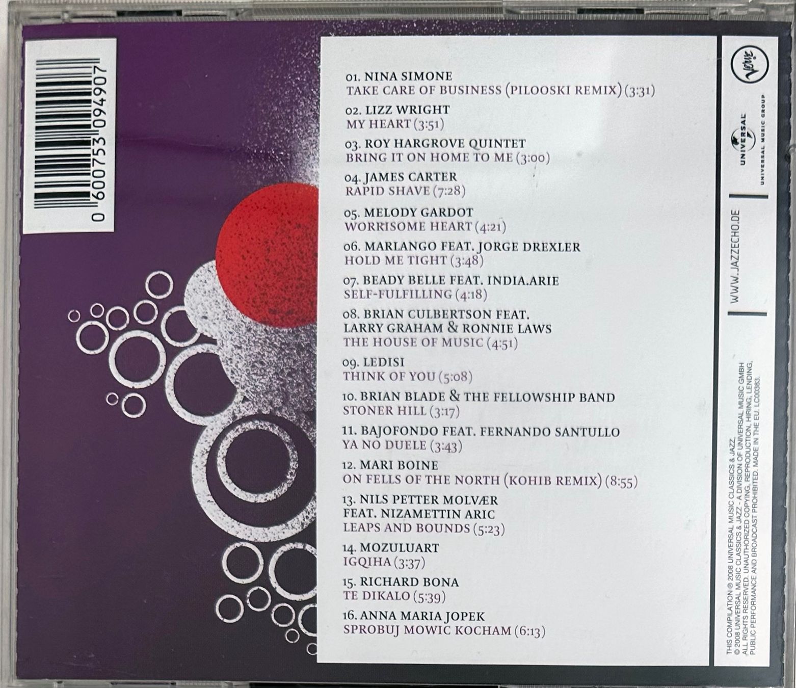 CD: Verve Today 2008 – Usato da Martigny venduto da jereq 1