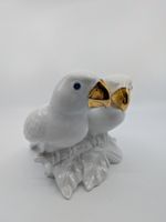 Porzellanfigur weisse Papageien