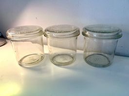 3 grosse Einmachgläser 
