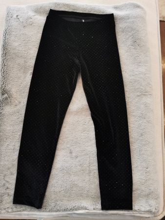 LEGGINGS AUS SAMT, CALEDONIA, GR. 116, NEU, SCHWARZ