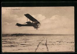 Foto-AK Sanke Nr. 37: LVG Doppeldecker i