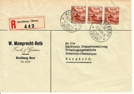 R - Brief Kirchberg BE nach Burgdorf Oberstadt 1945