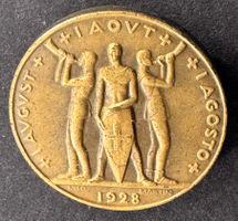Historische Schweizer Medaille - August 1928 - Rarität!