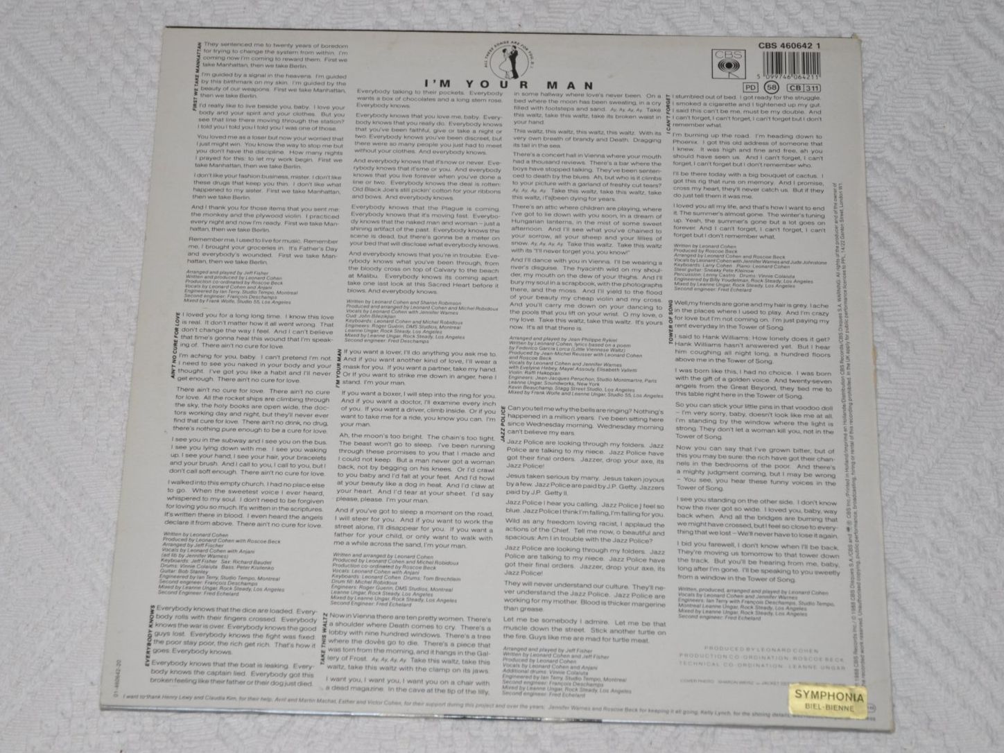 Dischi in vinile: LP Leonard Cohen - I'm Your Man – Usato da Boll venduto da Theodora15 1