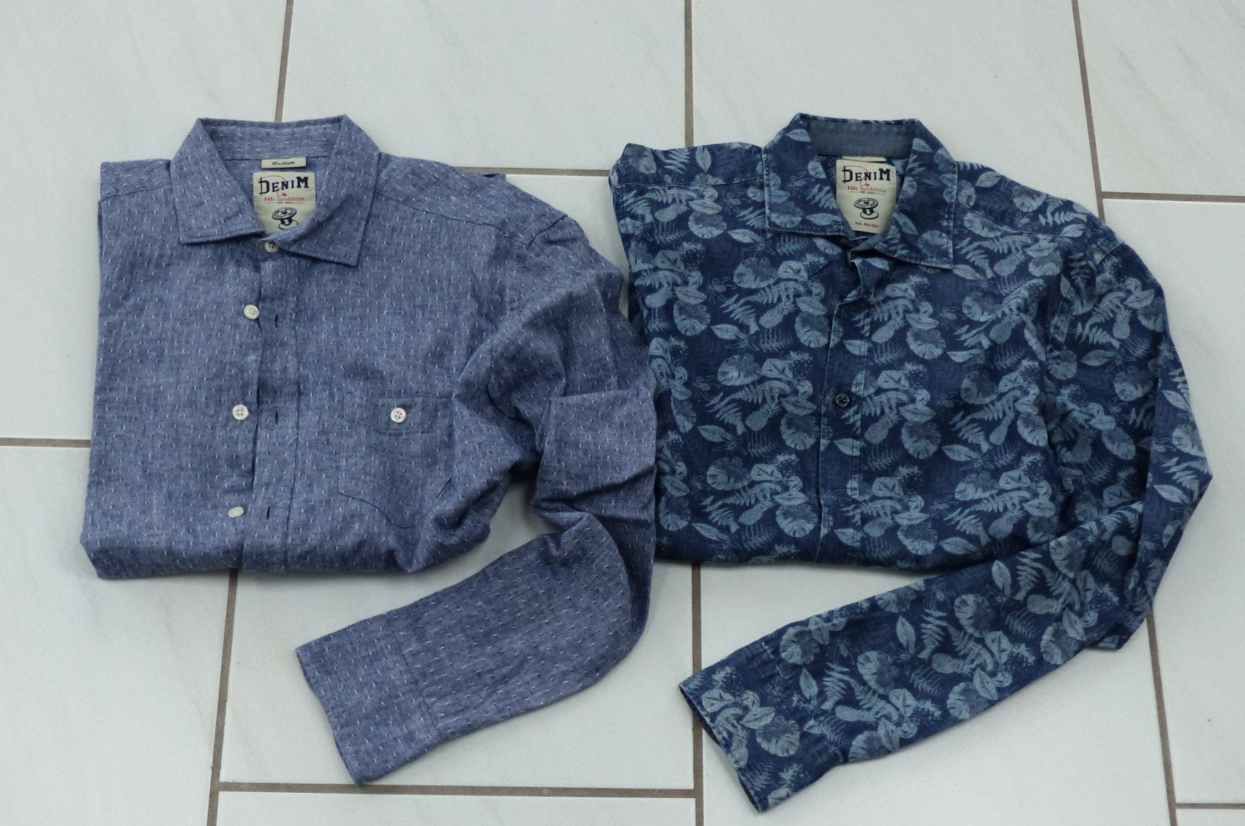 Camicie, T-shirt & Polo: 2x  Denim Nils Sundström Hemd - Grösse Med – Usato da Aesch ZH venduto da rcg987 1