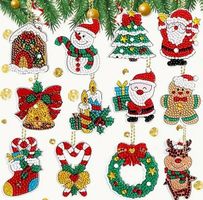 Diamond Painting 12 Stück  Weihnachtsschmuck