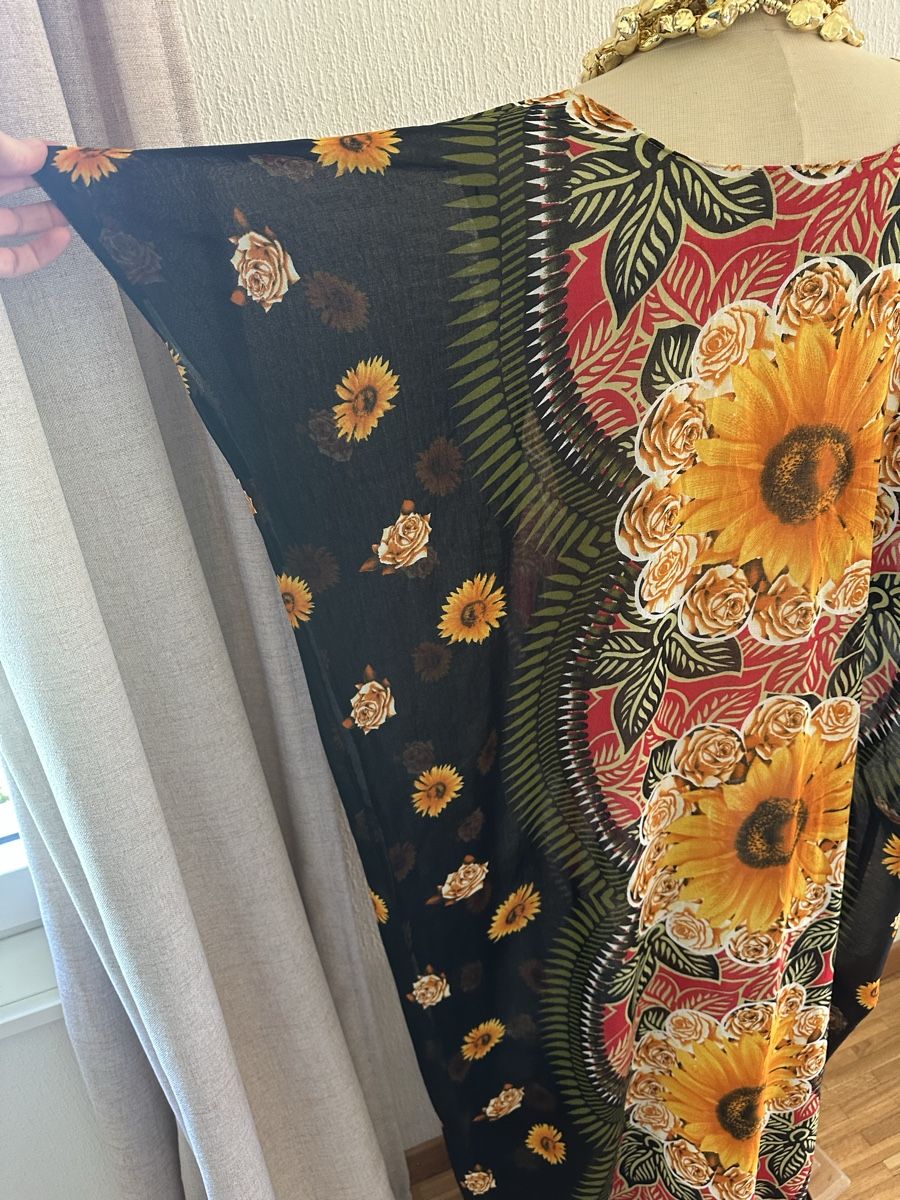 Vestiti: Robe Caftan long so 70´ s motif tournesol – Nuovo (secondo la descrizione) da Châtelaine venduto da Alexandra.jankowski 5