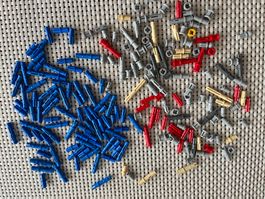 Lego Technik blaue graue beige Pins Pin Stecker Buchsen Lot