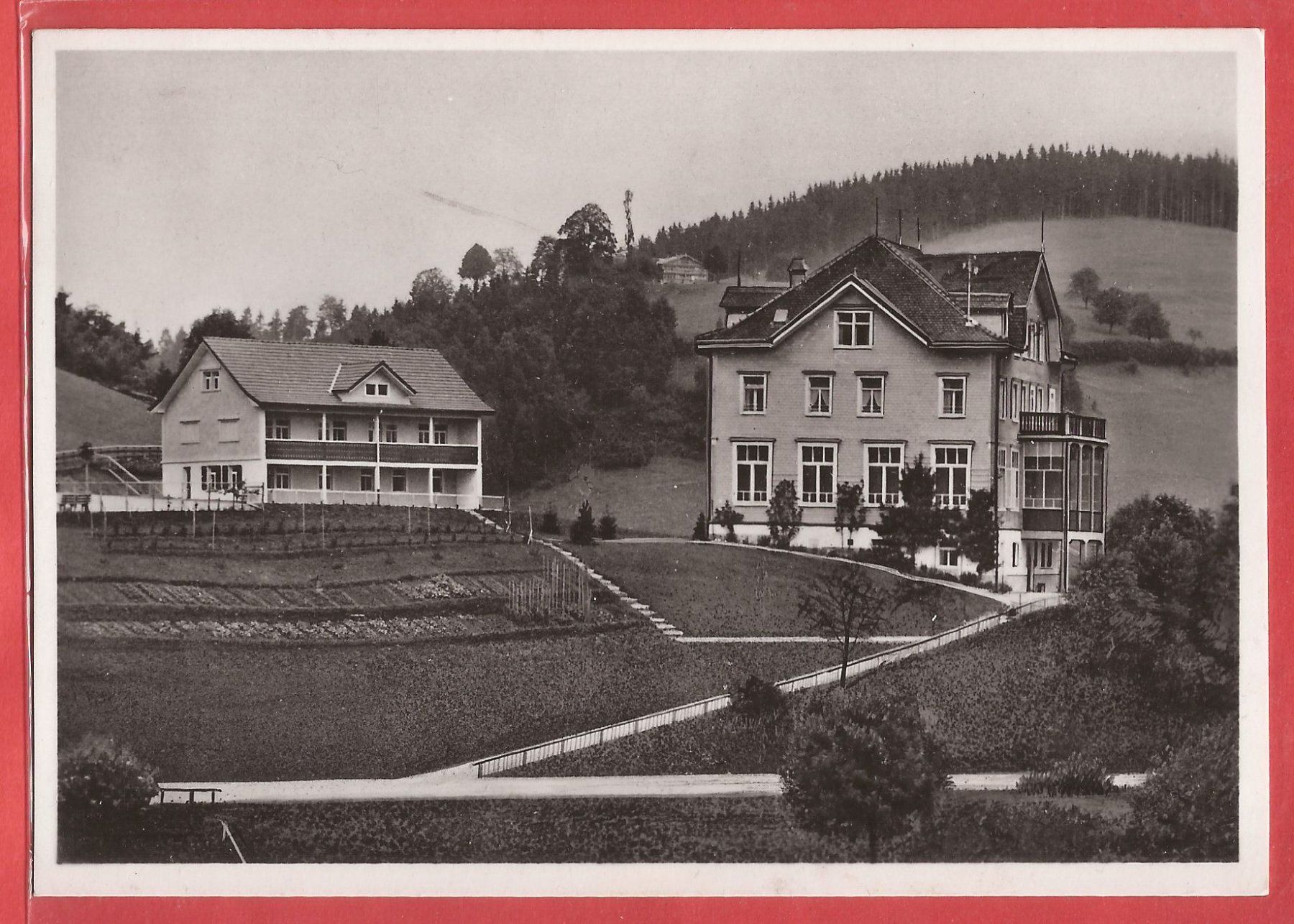 Cartoline postali: Waldstatt - Erholungsheim Sonnenhalde - 1938 – Usato da Fislisbach venduto da Porano