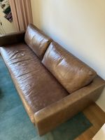 Braunes Ledersofa
