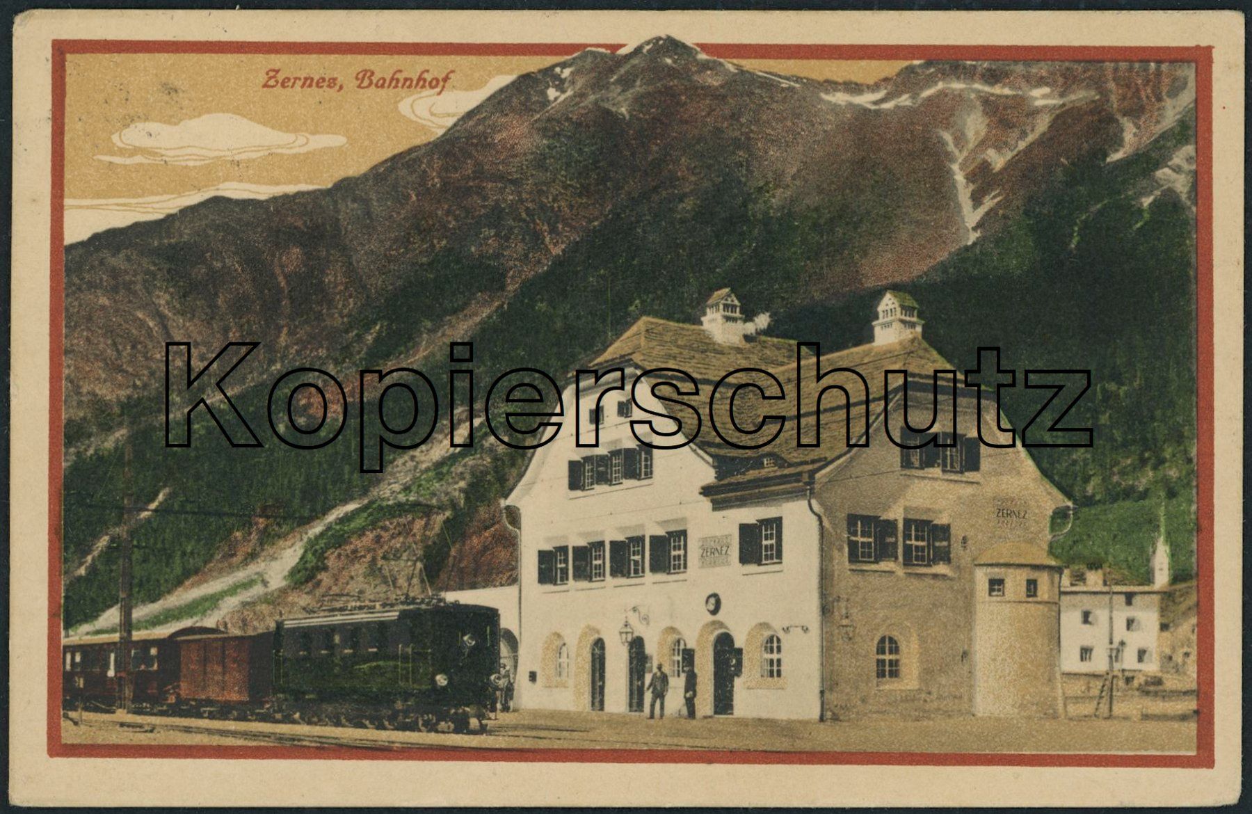 Cartoline postali: GR Zernez - Bahnhof - Rhätische Bahn RhB – Usato da Schindellegi venduto da dolpitz