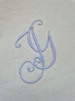 Vintage Kissenbezug Monogramm, neuwertig