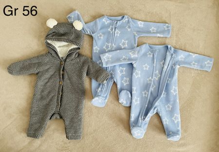 Baby Winter Overall& warmer Schlafanzug Strampler Gr 56