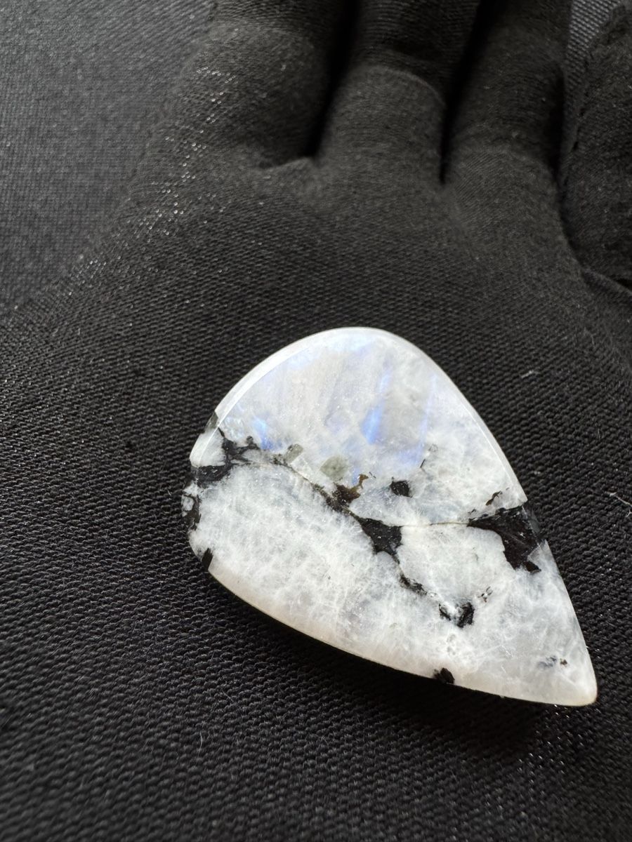 Pietre preziose: Mondstein mit Turmalin 80.60 ct – Nuovo e nell'imballaggio originale da Wängi venduto da Horus_Stone 2