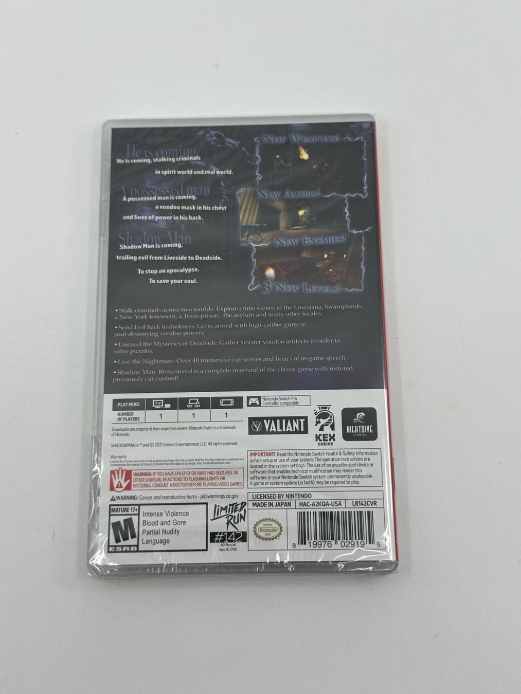 Giochi: Shadow Man Remastered (Nintendo Switch) SEALED – Nuovo e nell'imballaggio originale da Herisau venduto da Seyashop1 1