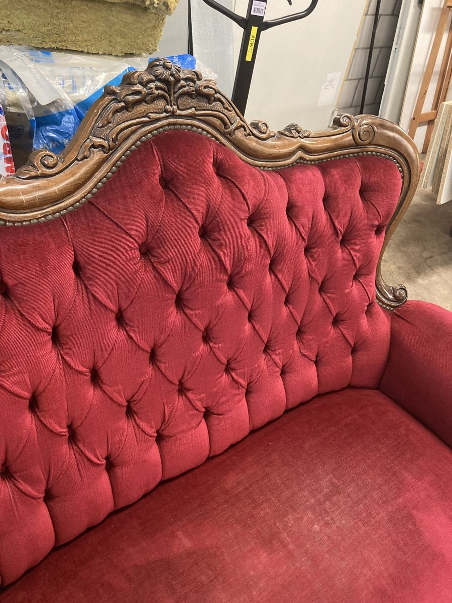 Divani: Rotes antikes Polstersofa – Usato da Basel venduto da bwsapiens 6